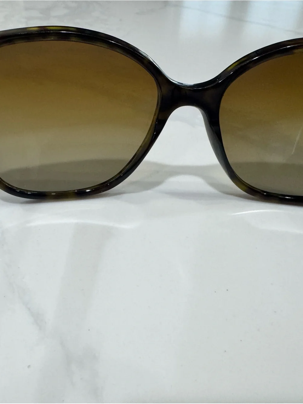 Prada Black-to-Clear Gradient Acetate Sunglasses with Gold Logo